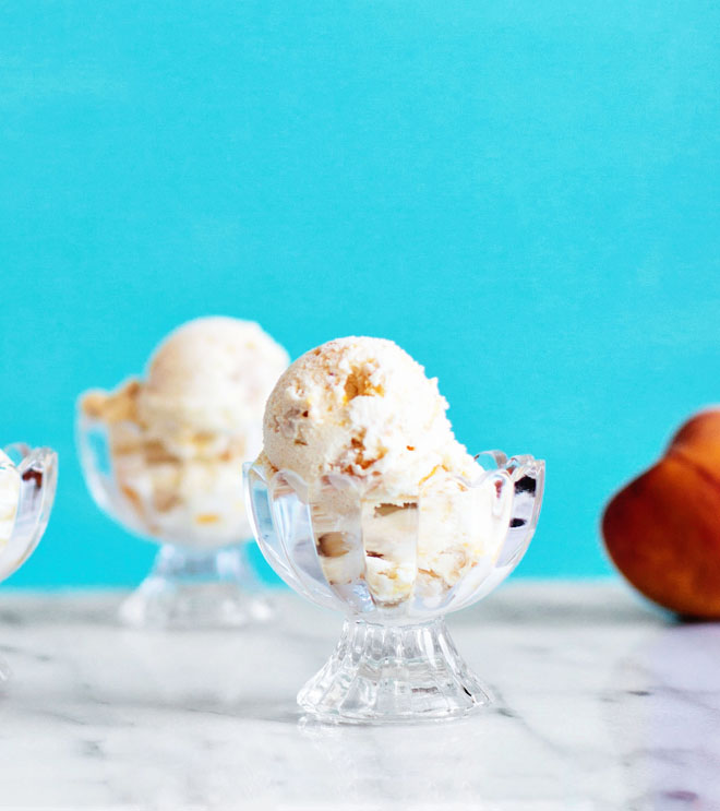 Peach Pie Ice Cream Recipe via Melodrama