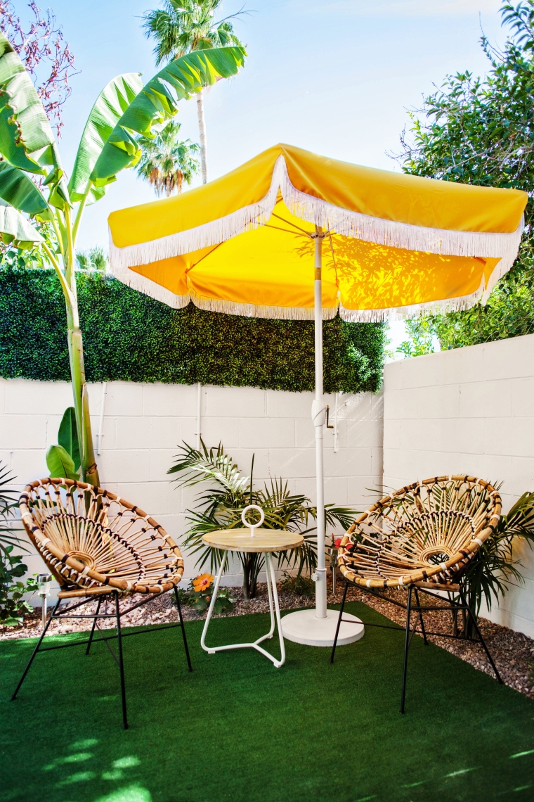 Vintage inspired Palm Springs Patio